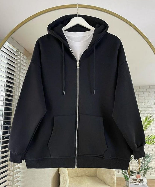 Black zipper hoodie