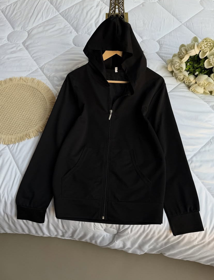 Black hoodie zipper