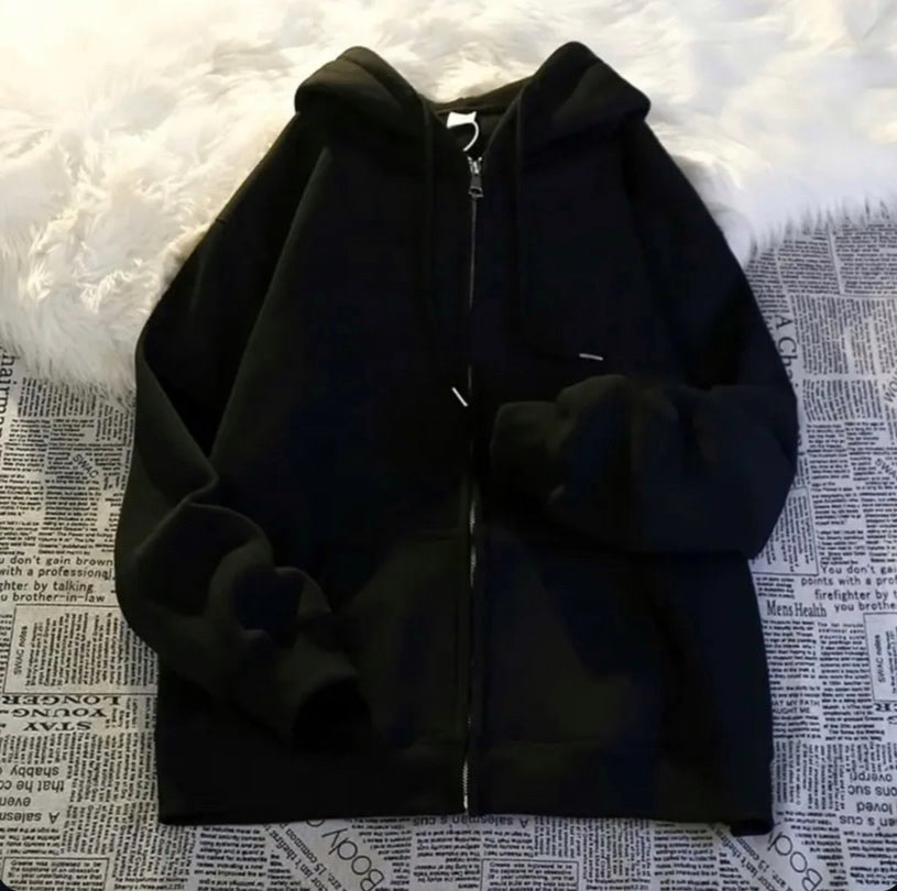 Black hoodie zipper
