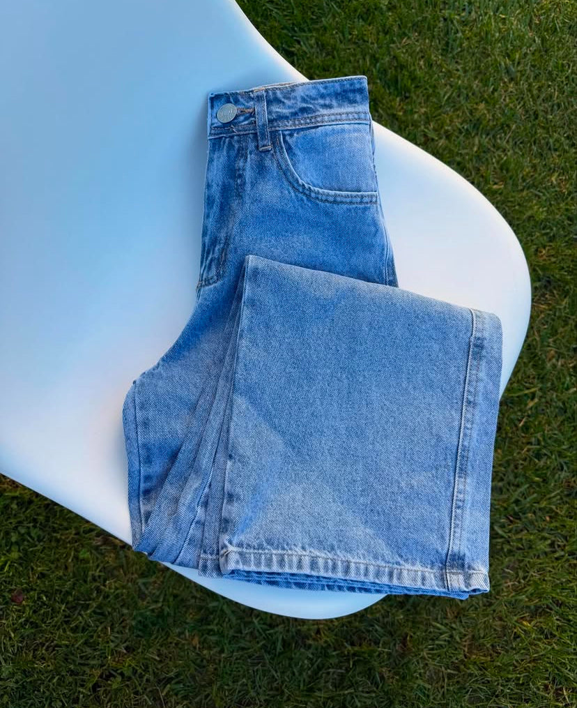 Sky blue wide leg jeans
