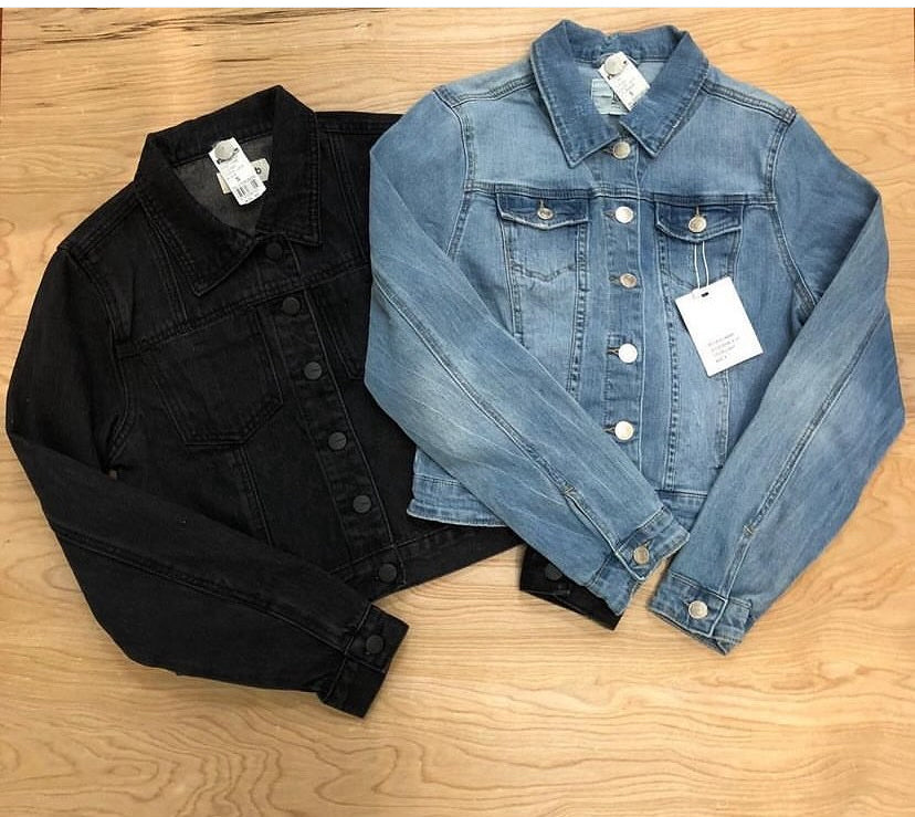 Pack of 2 Sky / Black denim jacket