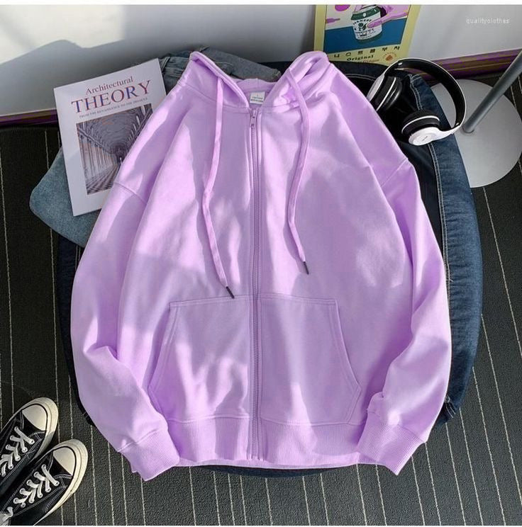Lilac zipper hoodie