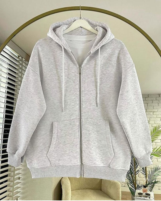 Grey zipper hoodie