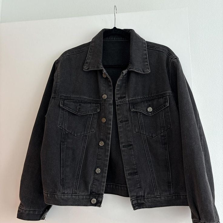 Black denim jacket