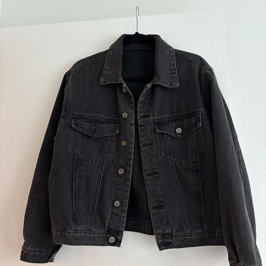 Black denim jacket