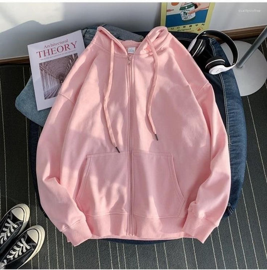 Pink zipper hoodie