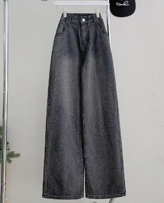 Charcoal wide leg jeans
