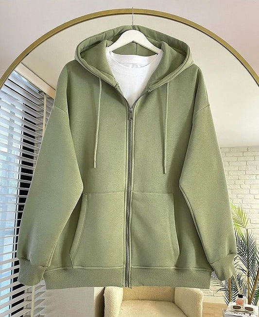 Olive green zipper