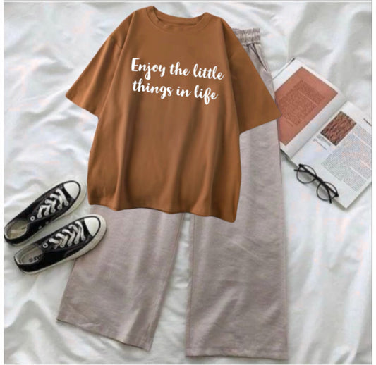 Enjoy the little thing Brown beige flapper Tracksuit