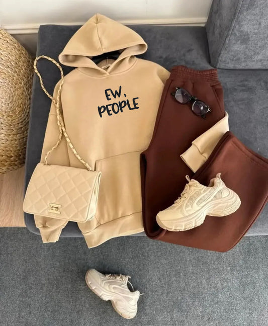 Pack of 2 Eww people Skin   Hoodie  with Brown  Flapper Trouser