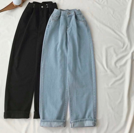 Pack of 2 wide leg jeans sky black