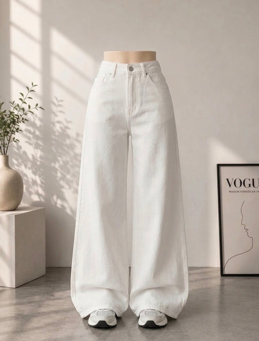 White Wide Leg jeans