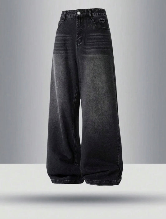 Shaded Charcoal Wide Leg Jeans
