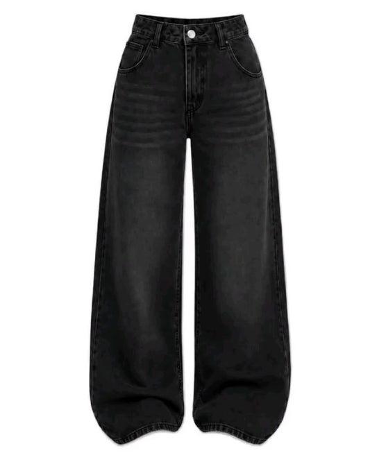 Shaded Black Wide Leg jeans